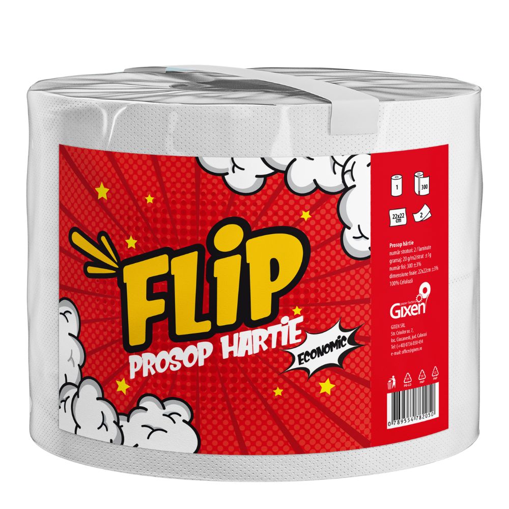Flip prosop hartie 2str 300 fol