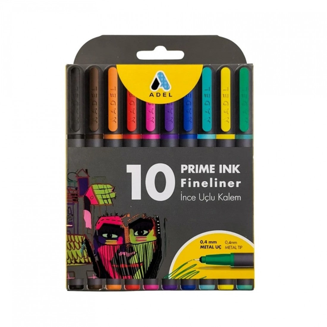 Fineliner 0.4mm Classic Prime lnk 10/set.