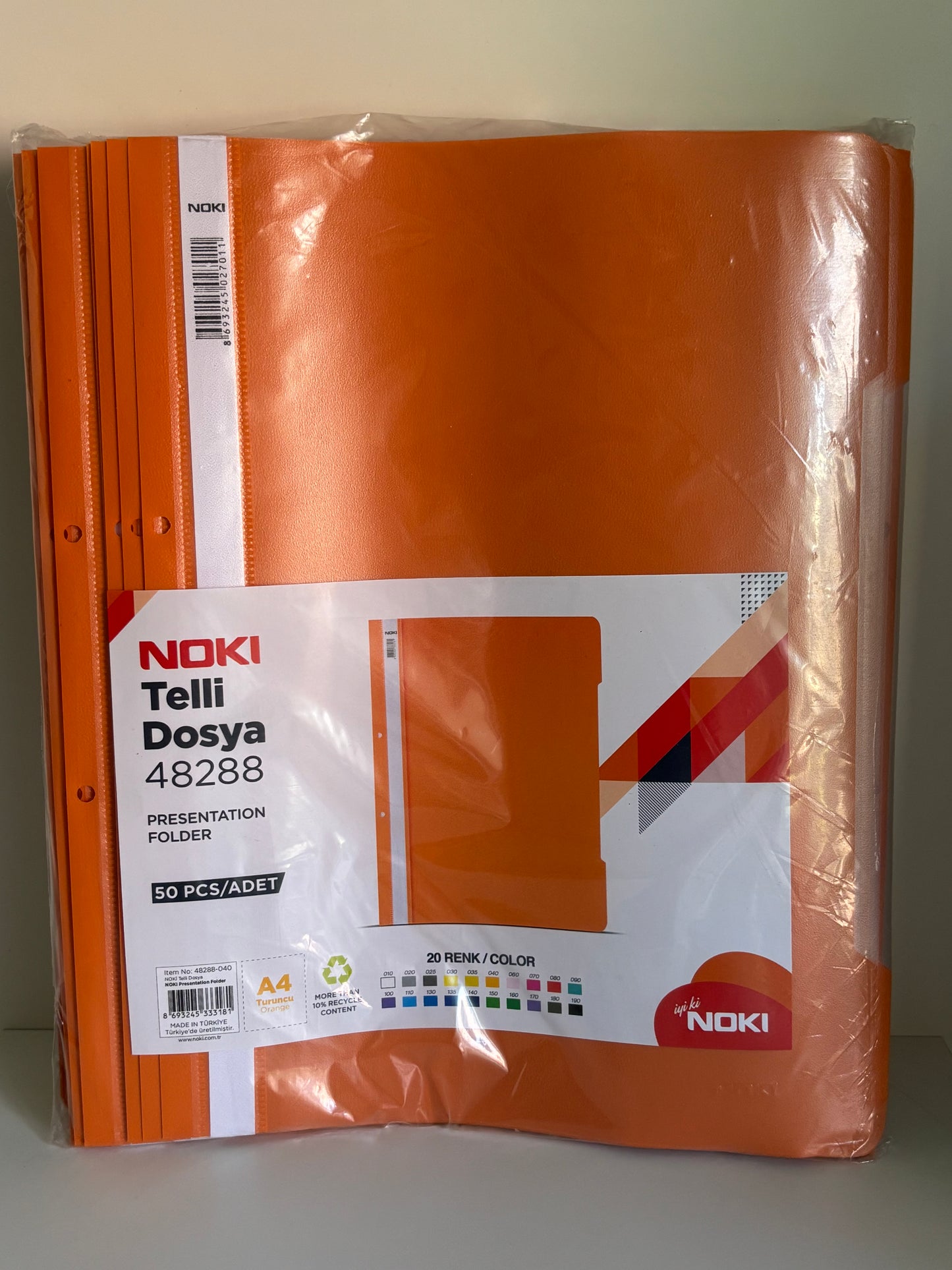 Dosar plastic noki set 50buc, diverse culori