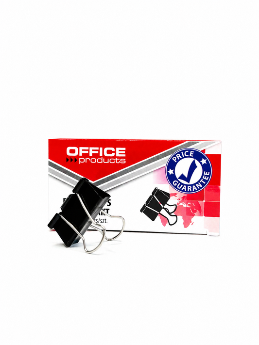 Cleme (binder clips) 32 mm/41mm/25mm office, 12 buc/ cutie