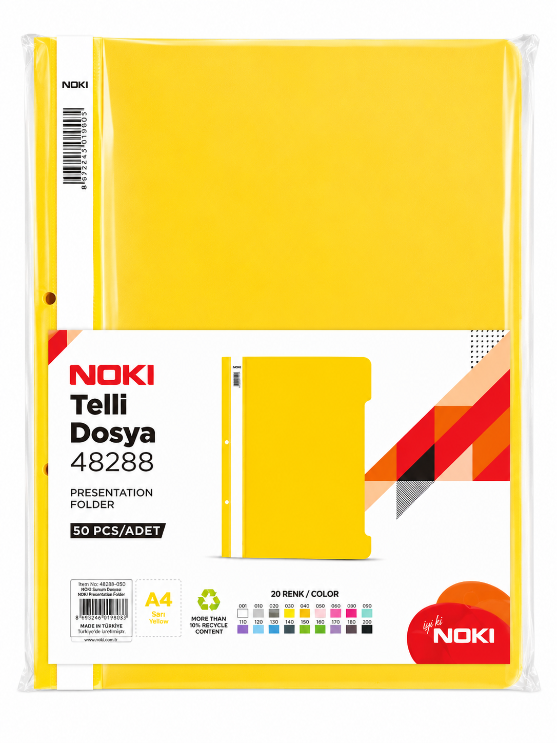 Dosar plastic noki set 50buc, diverse culori