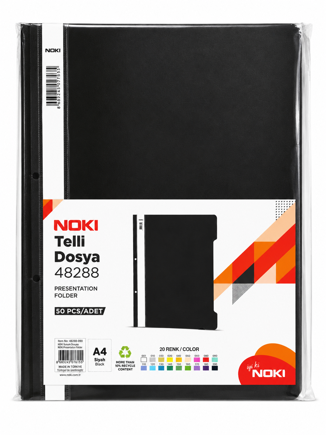 Dosar plastic noki set 50buc, diverse culori