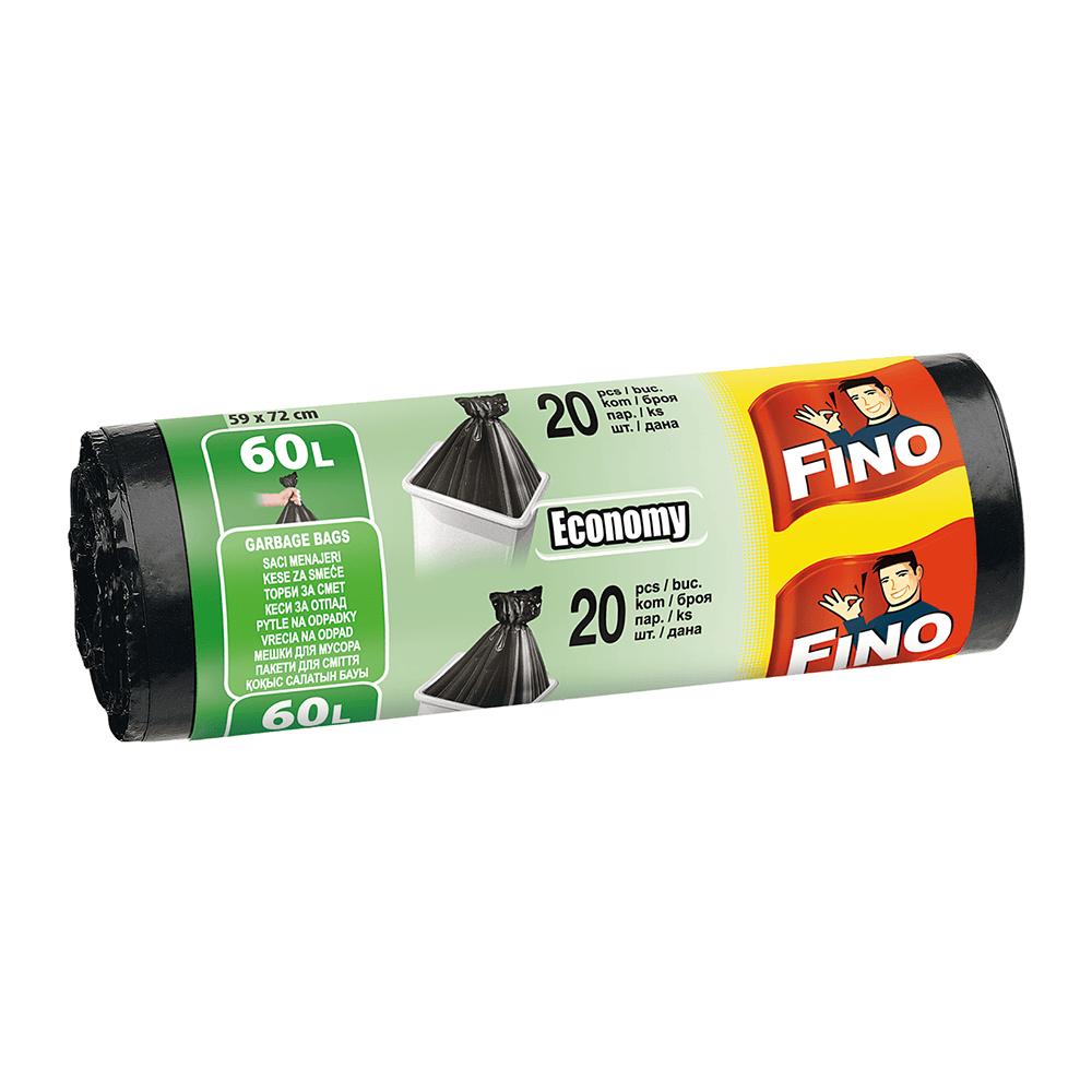 Fino saci menaj cu mâner 60L 20buc