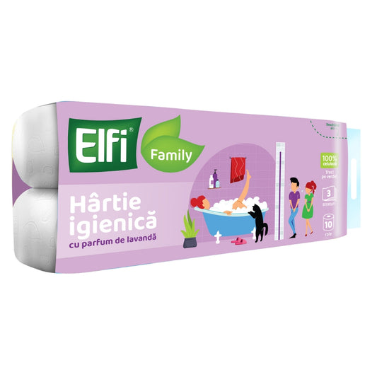 Elfi family hartie igienica 3str lavanda 10role