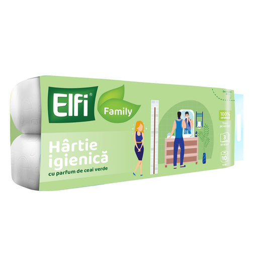 Elfi family hartie igienica 3str ceai verde 10role