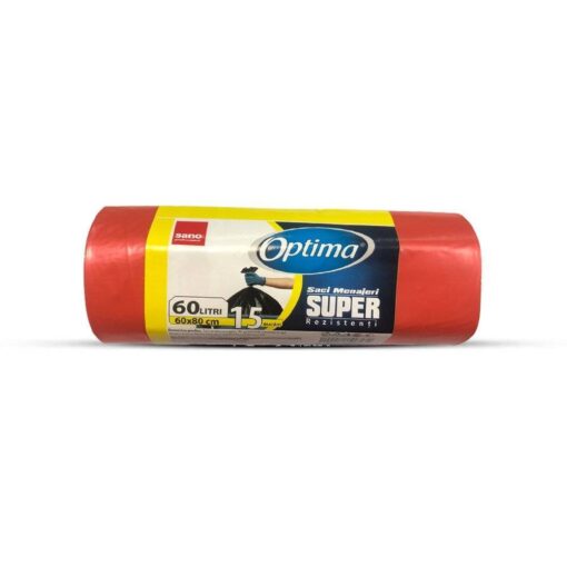 Optima saci 60L rosu 15buc