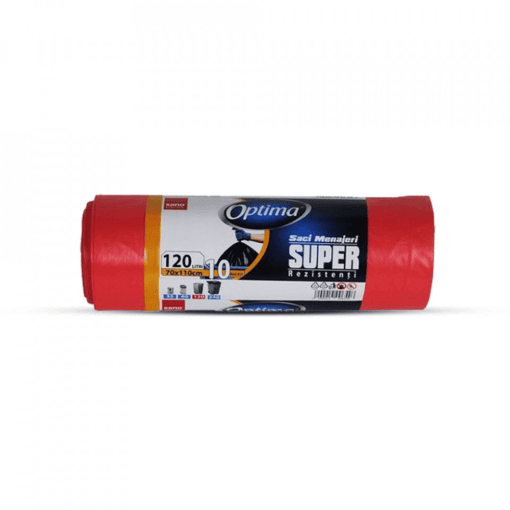 Optima saci 120L rosu 10buc