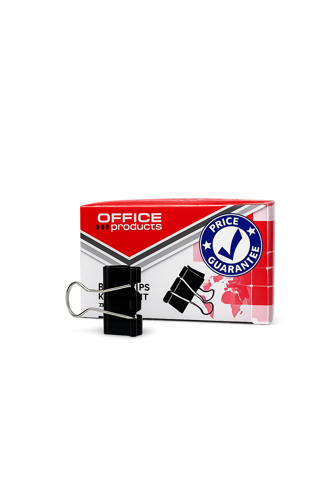 Cleme (binder clips) 32 mm/41mm/25mm office, 12 buc/ cutie