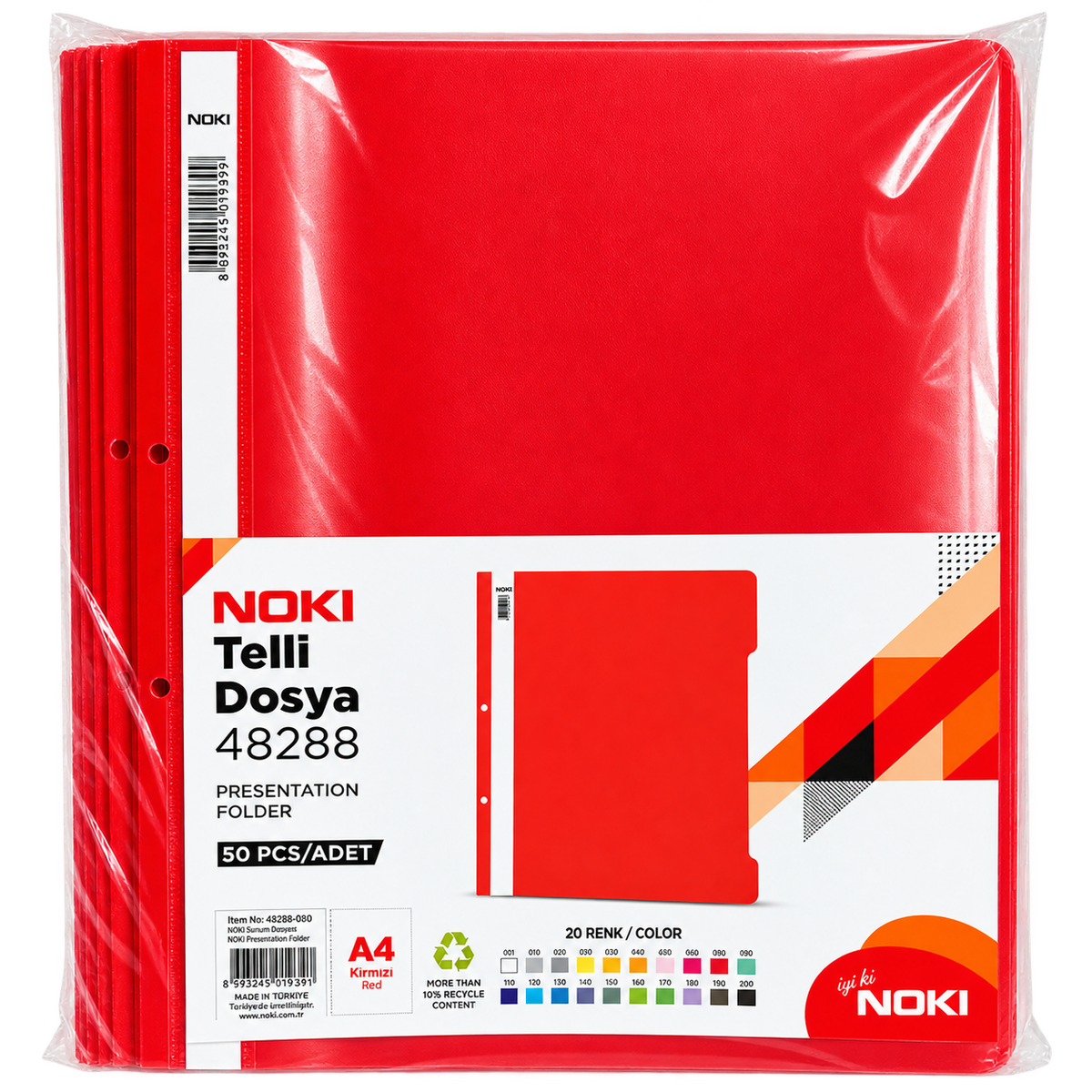 Dosar plastic noki set 50buc, diverse culori