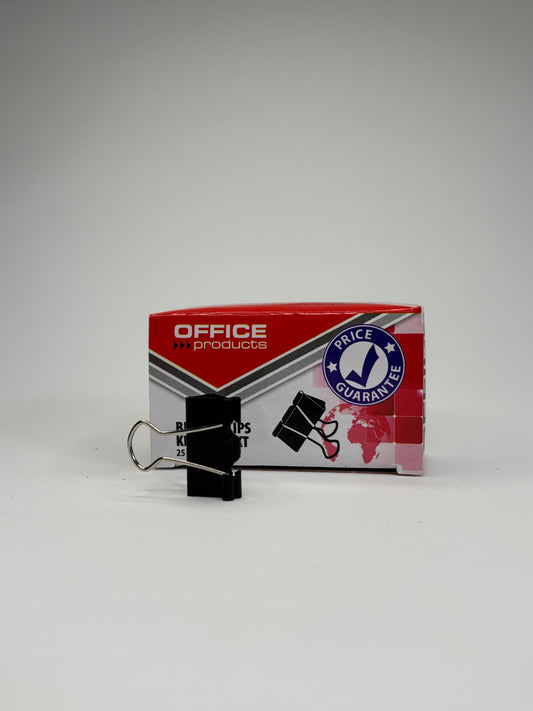 Cleme (binder clips) 32 mm/41mm/25mm office, 12 buc/ cutie
